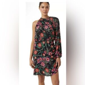 Misa Los Angeles Floral Hot Notta One-Sleeve Dress Size XS New with Tags